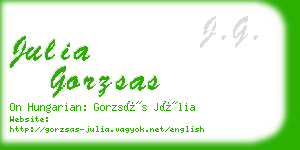 julia gorzsas business card